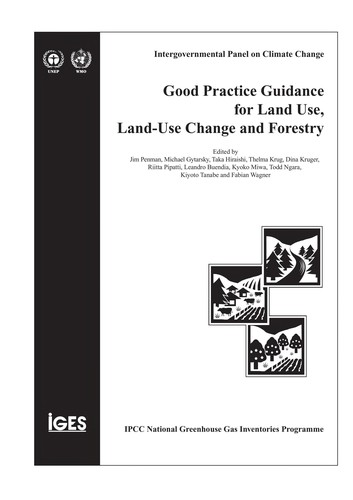 Cover for Good practice guidance for land use, land-use change and forestry