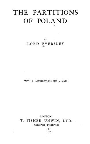 Cover for The partitions of Poland