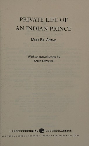 Cover for Private Life of an Indian Prince