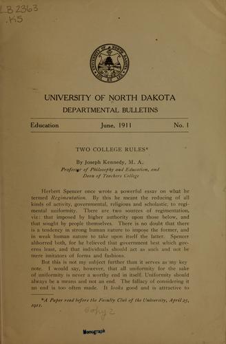 Cover for Two college rules