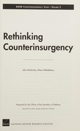 Cover for Rethinking counterinsurgency