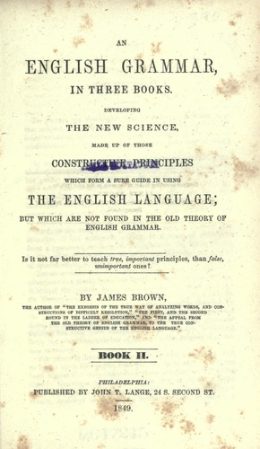 Cover for An Englishh grammar