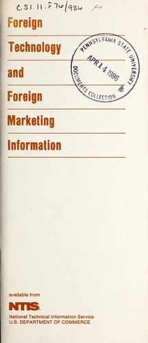 Cover for Foreign technology and foreign marketing information