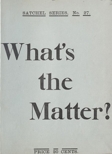 Cover for What's the matter?