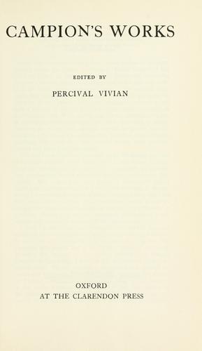 Cover for Campion's works