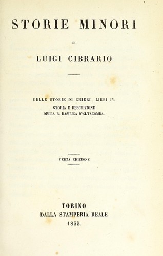 Cover for Delle storie di Chieri, libri IV