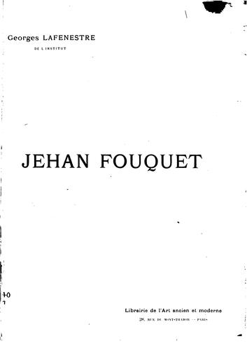 Cover for Jehan Fouquet