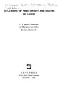 Cover for Violations of free speech and rights of labor