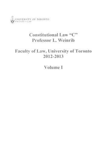 Cover for Constitutional law "C"