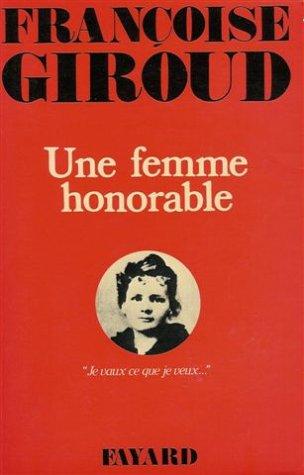 Cover for Une femme honorable