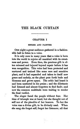 Cover for The black curtain.