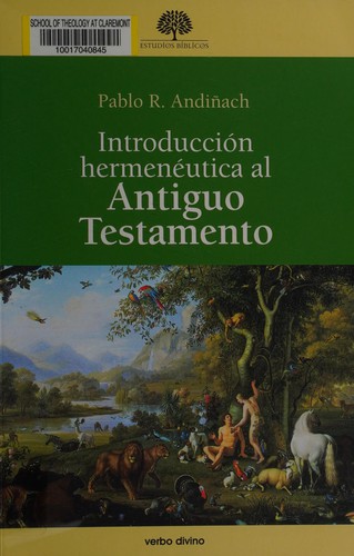 Cover for Introducción hermenéutica al Antiguo Testamento