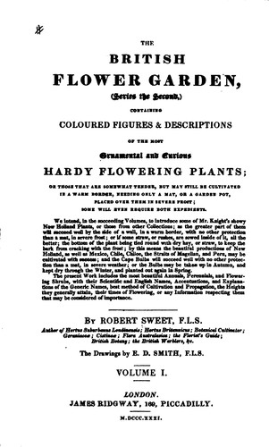 Cover for The British Flower Garden, (series the Second): Containing Coloured Figures & Descriptions of ...
