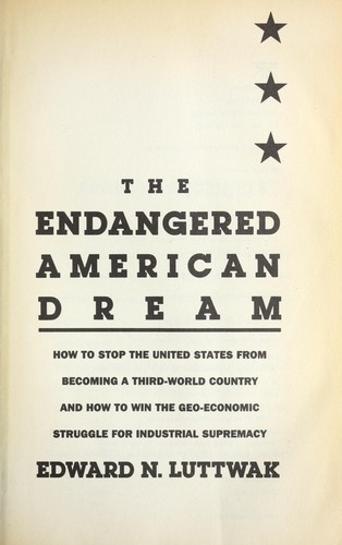 Cover for The endangered American dream