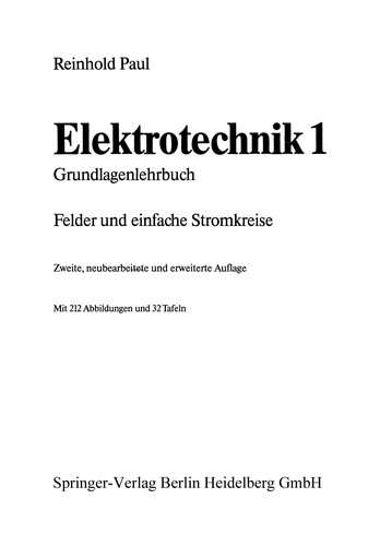 Cover for Elektrotechnik 1