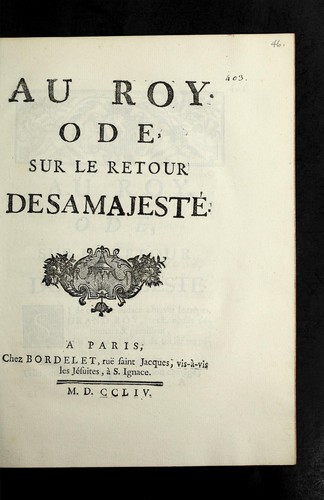 Cover for Au roy