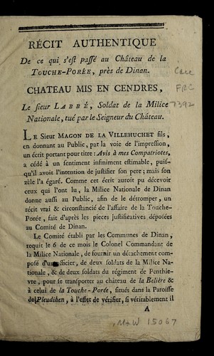 Cover for Re cit authentique