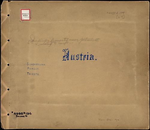 Cover for Scrapbooks of mounted views, portraits, etc., relating to Europe and Egypt, 1891-1894