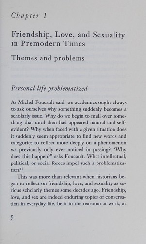 Cover for Friendship and love, ethics and politics