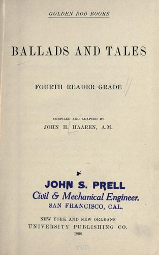 Cover for Ballads and tales