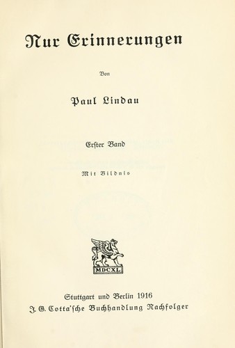 Cover for Nur Erinnerungen