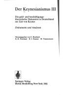 Cover for Die Geld- und beschäftigungstheoretische Diskussion in Deutschland zur Zeit von Keynes
