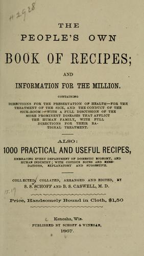 Cover for The people's own book of recipes