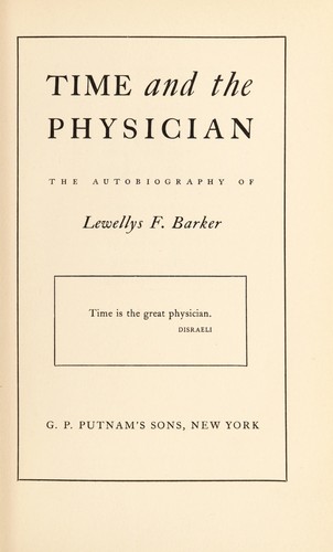 Cover for Time and the physician