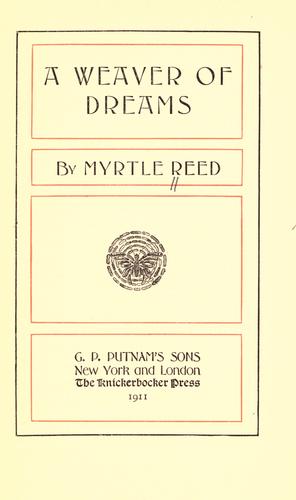 Cover for A weaver of dreams