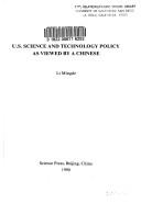Cover for U.S. Science and Technology Policy As Viewed by a Chinese