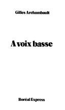 Cover for A voix basse