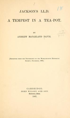 Cover for Jackson's LL.
