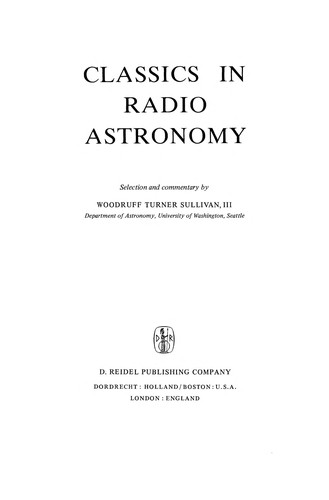 Cover for Classics in Radio Astronomy