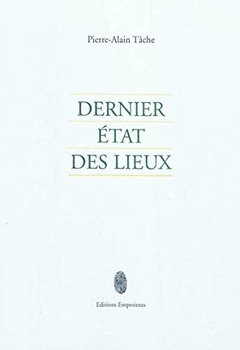 Cover for Dernier état des lieux