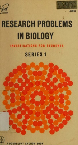 Cover for Research Problems in Biology (Investigation for Students, Series 1)