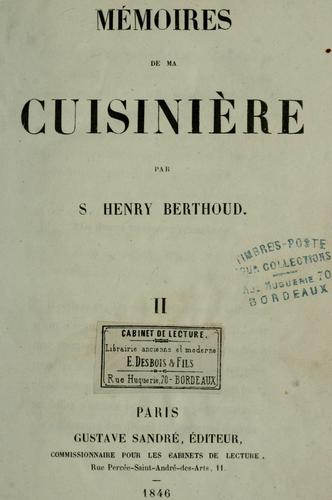Cover for Mémoires de ma cuisinière