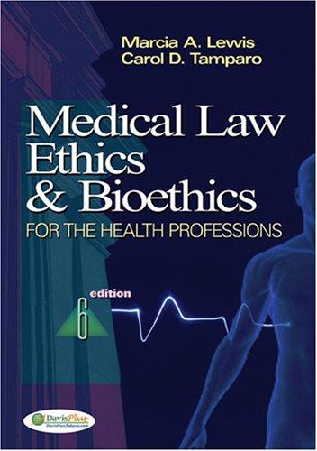 Cover for Medical Law, Ethics, & Bioethics for the Health Professions