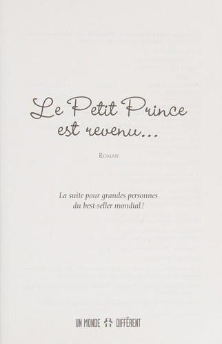 Cover for Le petit prince est revenu--