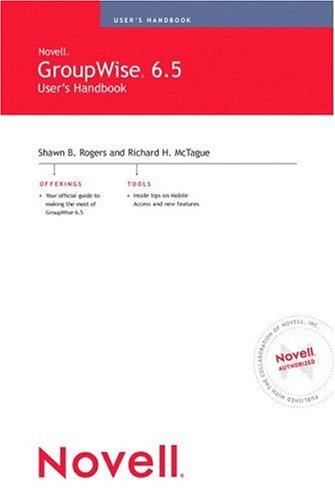 Cover for Novell GroupWise 6.5 User's Handbook