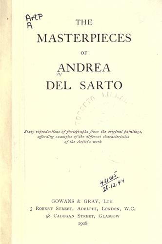 Cover for The masterpieces of Andrea del Sarto