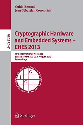 Cover for Cryptographic Hardware and Embedded Systems -- CHES 2013