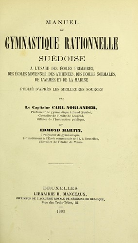 Cover for Manuel de gymnastique rationnelle su©♭doise