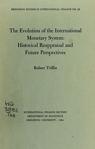 Cover for The evolution of the international monetary system