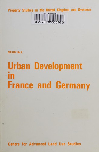 Cover for Urban development in France and Germany