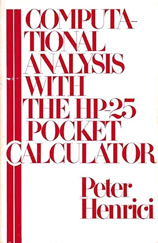 Cover for Computational analysis with the HP 25 pocket calculator