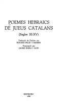 Cover for Poemes hebraics de jueus catalans