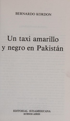Cover for Un taxi amarillo y negro en Pakistán