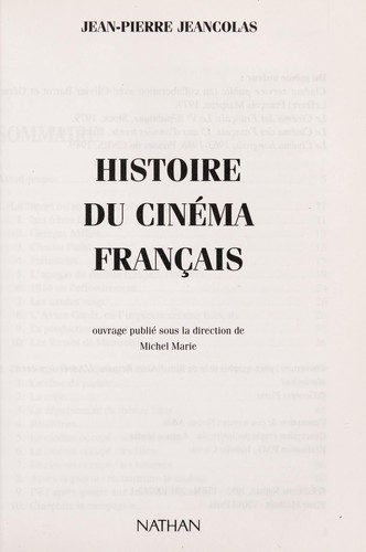 Cover for Histoire du cinéma français
