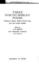 Cover for Three Northumbrian poems