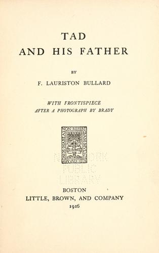 Cover for Tad and his father